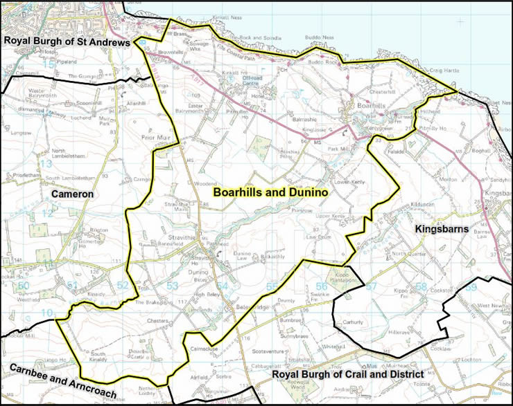 Map of Boarhills Walks